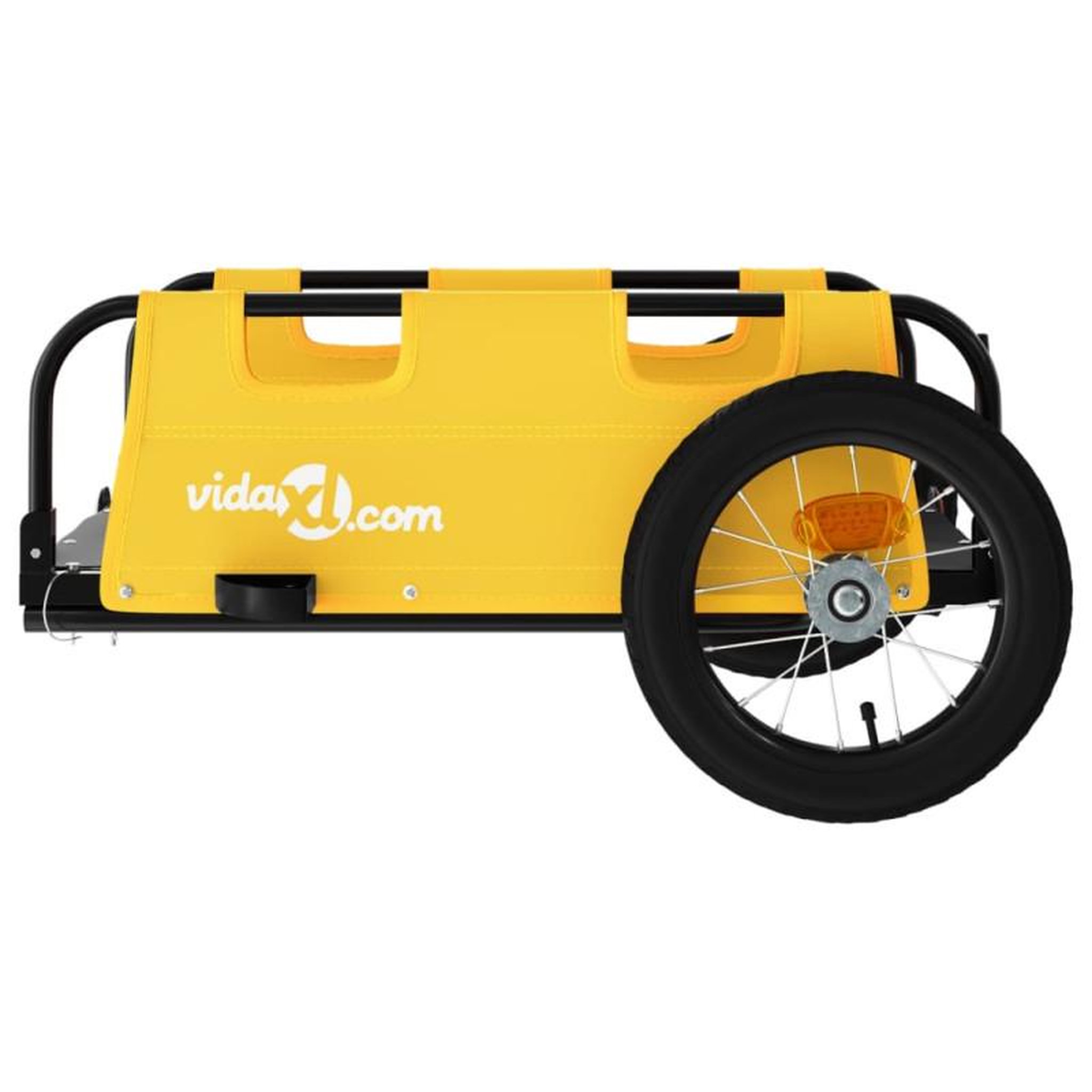 Voir la diapositive 6 : VIDAXL Remorque de vélo jaune tissu oxford et fer