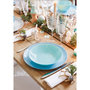 Voir la diapositive 2 : LUMINARC Service d'assiettes opale 18 pièces DIWALI Turquoise