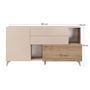 Voir la diapositive 5 : BEST MOBILIER Estelle - buffet bas - 2 portes et 2 tiroirs - 181 cm
