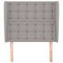 Voir la diapositive 3 : VIDAXL Tete de lit avec oreilles Gris clair 83x23x118/128 cm Tissu