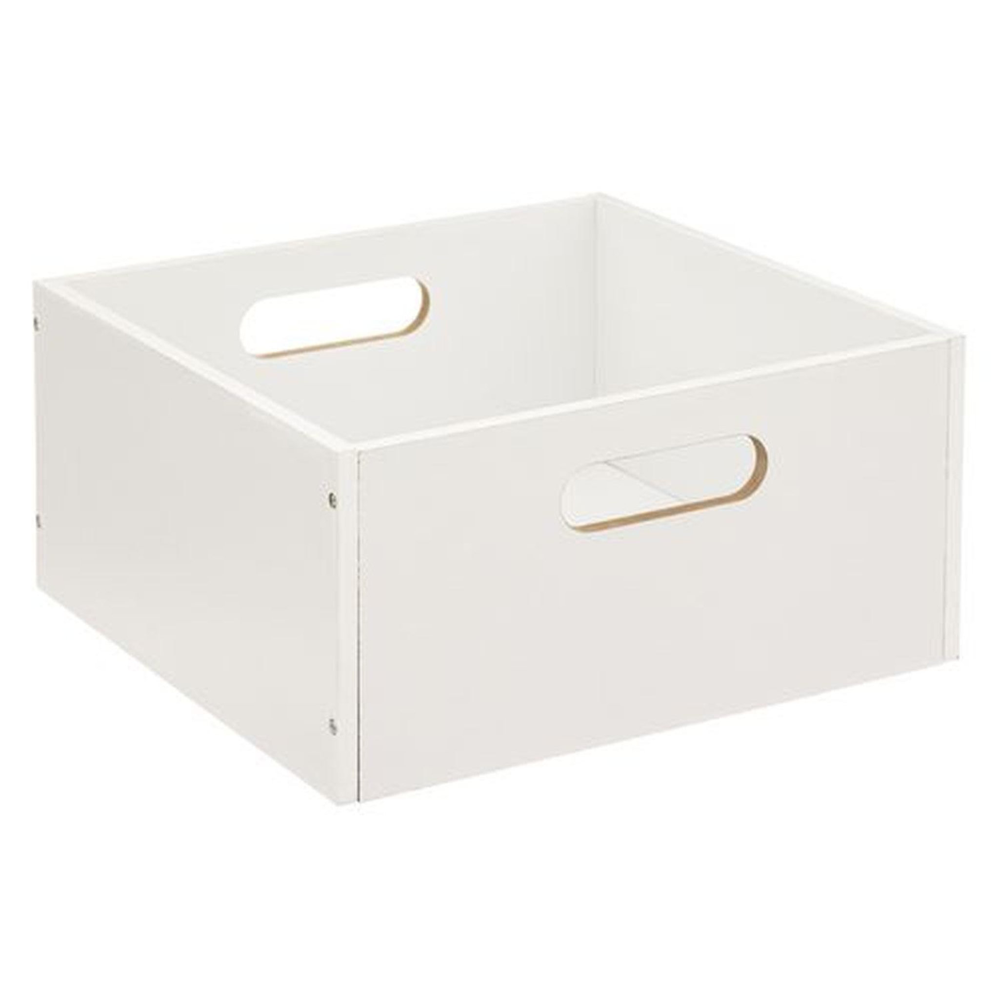 Voir la diapositive 3 : TOILINUX Lot de 2 Boîtes de rangement carrée en MDF