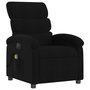 Voir la diapositive 4 : VIDAXL Fauteuil de massage inclinable electrique Noir Tissu