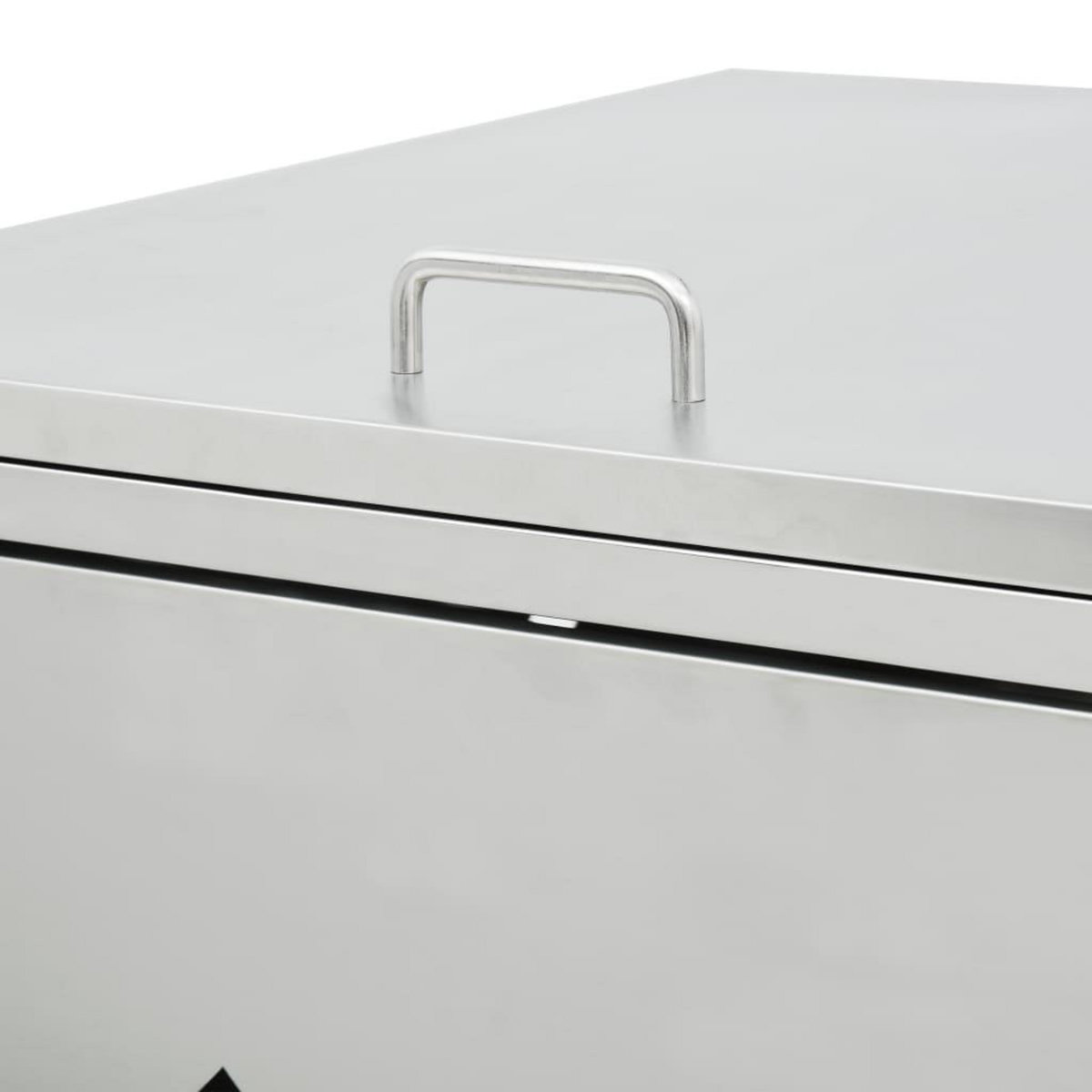 VIDAXL Abri de poubelle quadruple sur roulettes 240 L Acier inoxydable