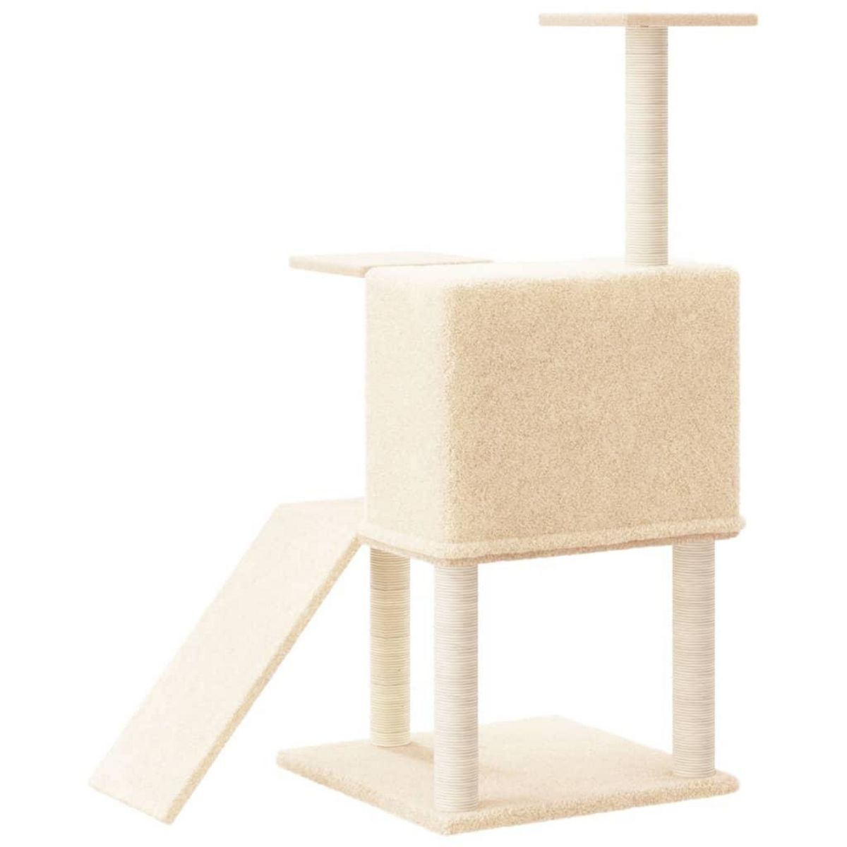 VIDAXL Arbre a chat avec griffoirs en sisal Creme 109 cm