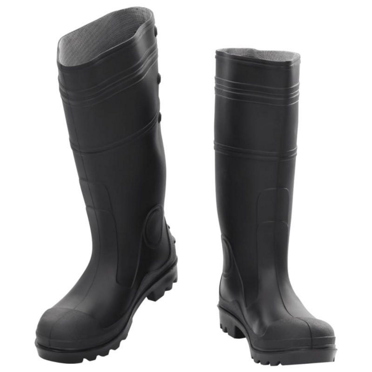 VIDAXL Bottes de pluie noir taille 38 PVC