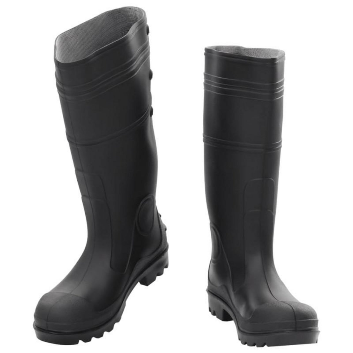 VIDAXL Bottes de pluie noir taille 38 PVC