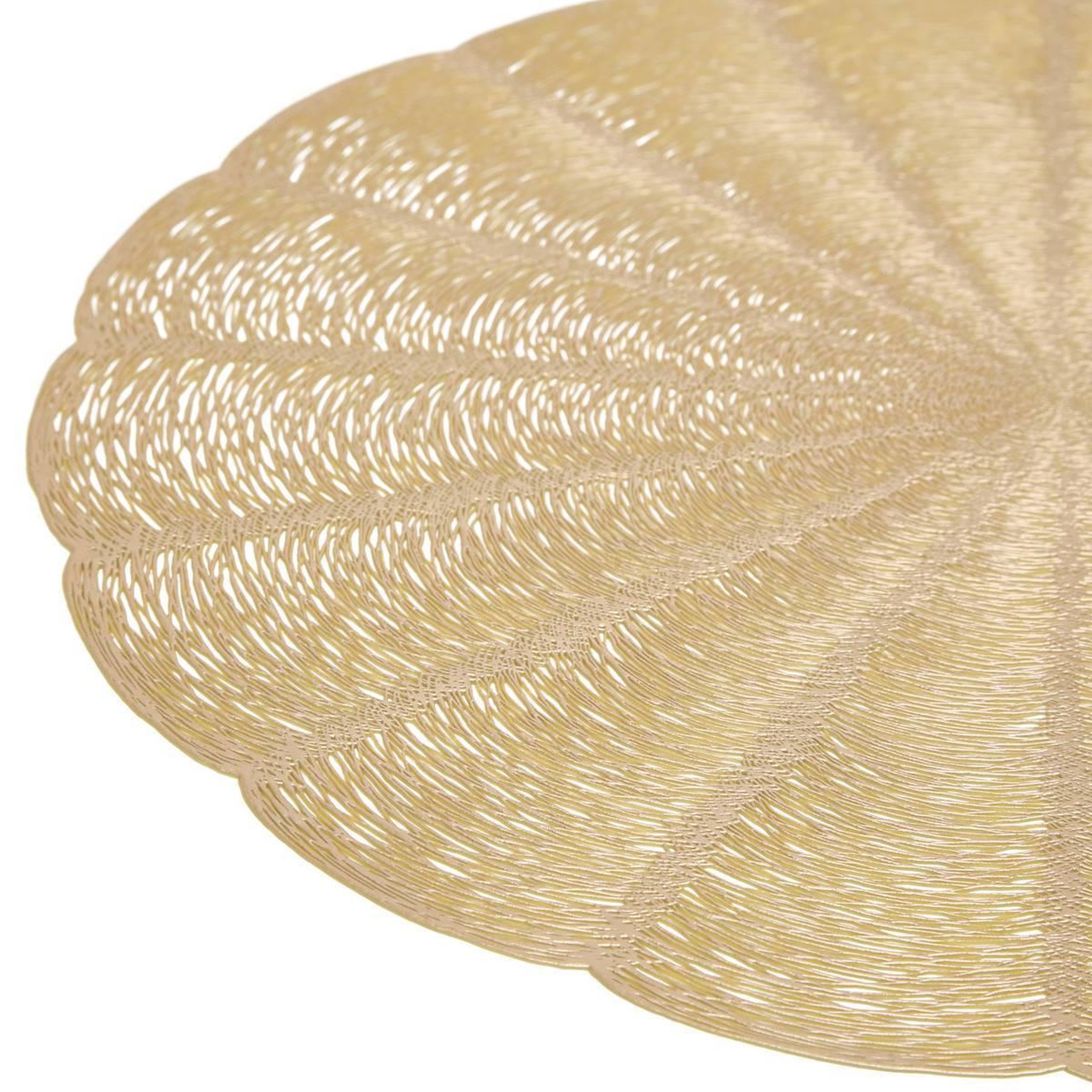 Voir la diapositive 2 : SECRET DE GOURMET Set de Table Rond  Nest  38cm Or