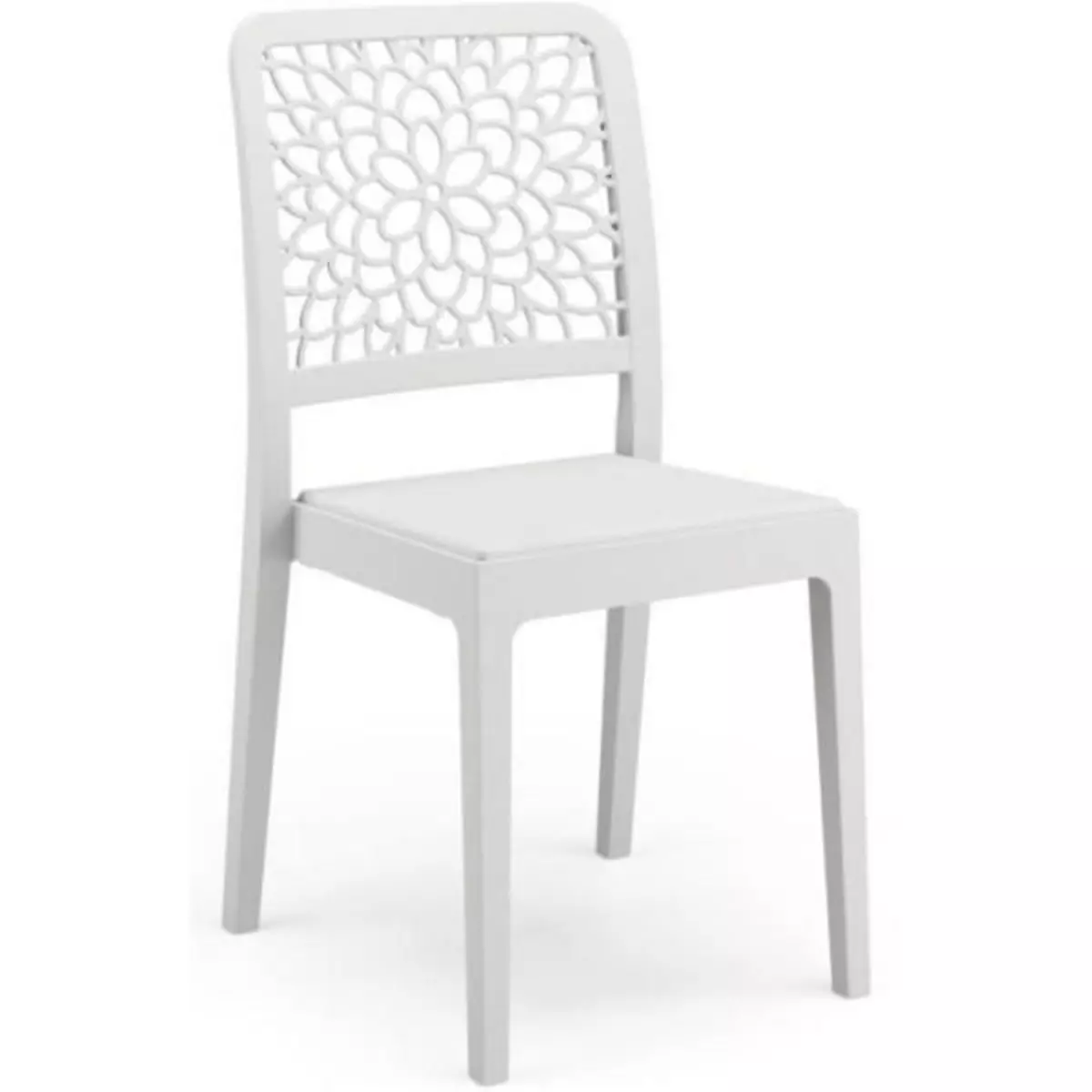 MARKET24 Lot de 4 chaises - ARETA - TICHE - 51 x 46 x H88 cm - Blanc