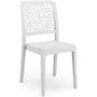 MARKET24 Lot de 4 chaises - ARETA - TICHE - 51 x 46 x H88 cm - Blanc