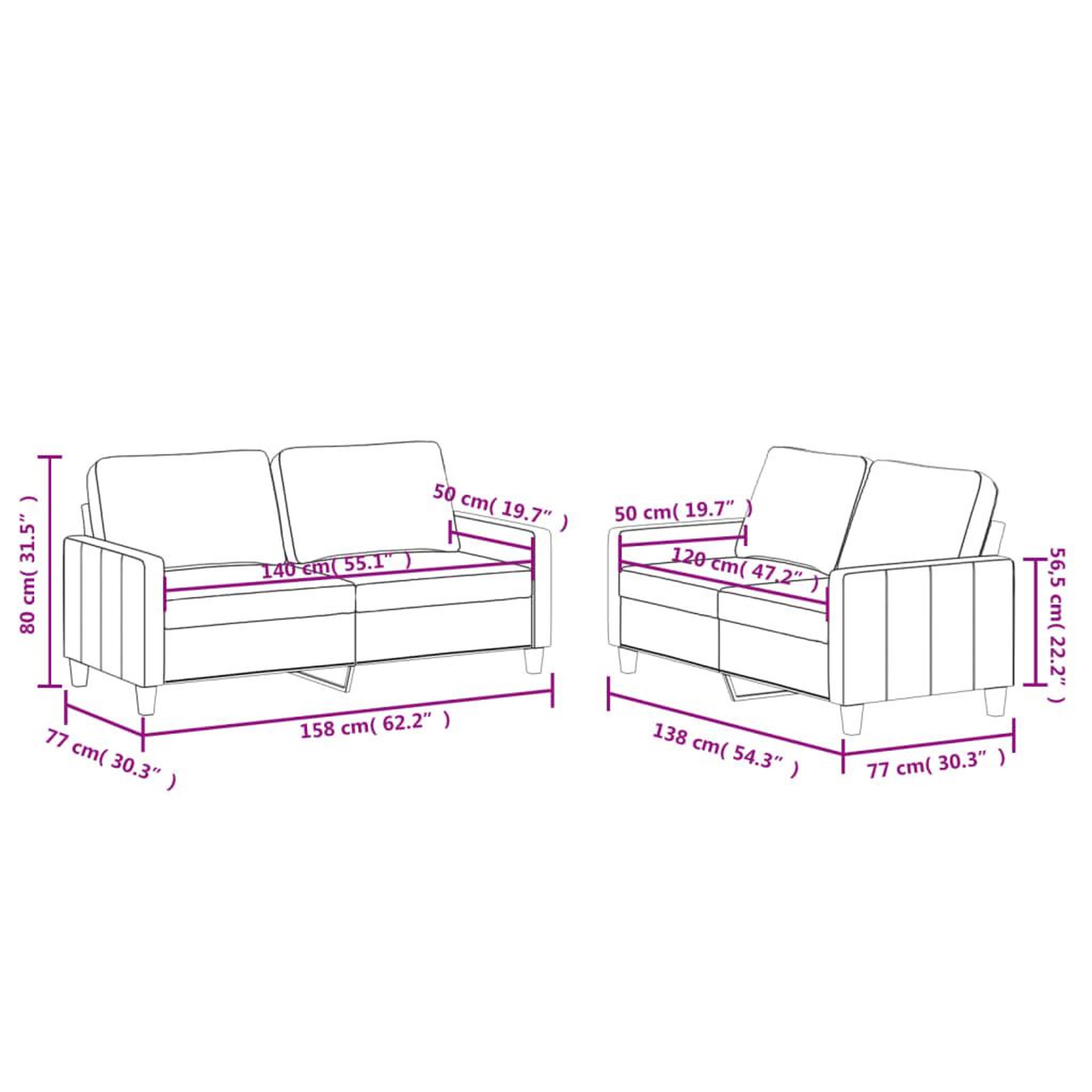 Voir la diapositive 6 : VIDAXL Ensemble de canapes 2 pcs et coussins Rouge bordeaux Similicuir