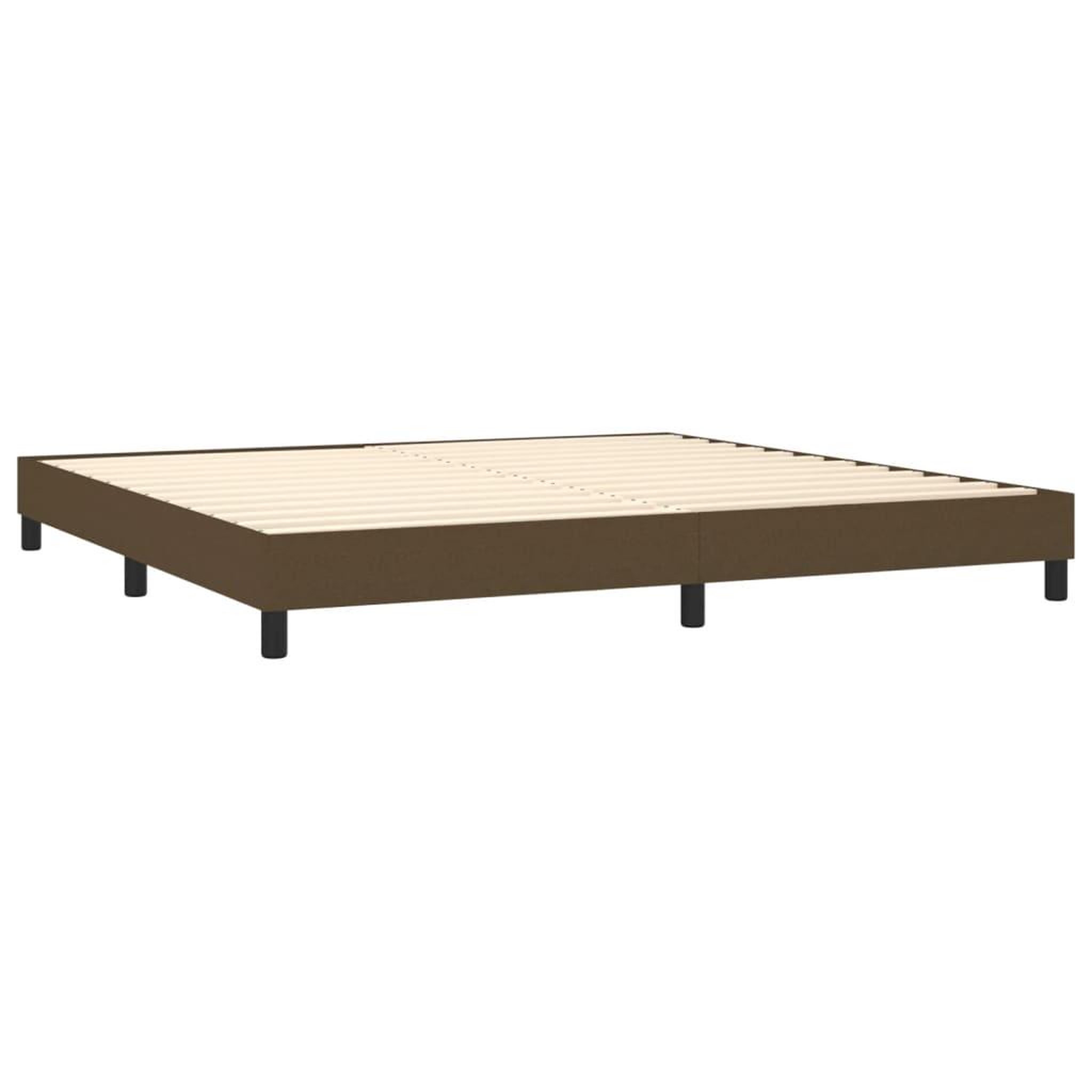 Voir la diapositive 4 : VIDAXL Sommier a lattes de lit avec matelas Marron fonce 200x200 cm