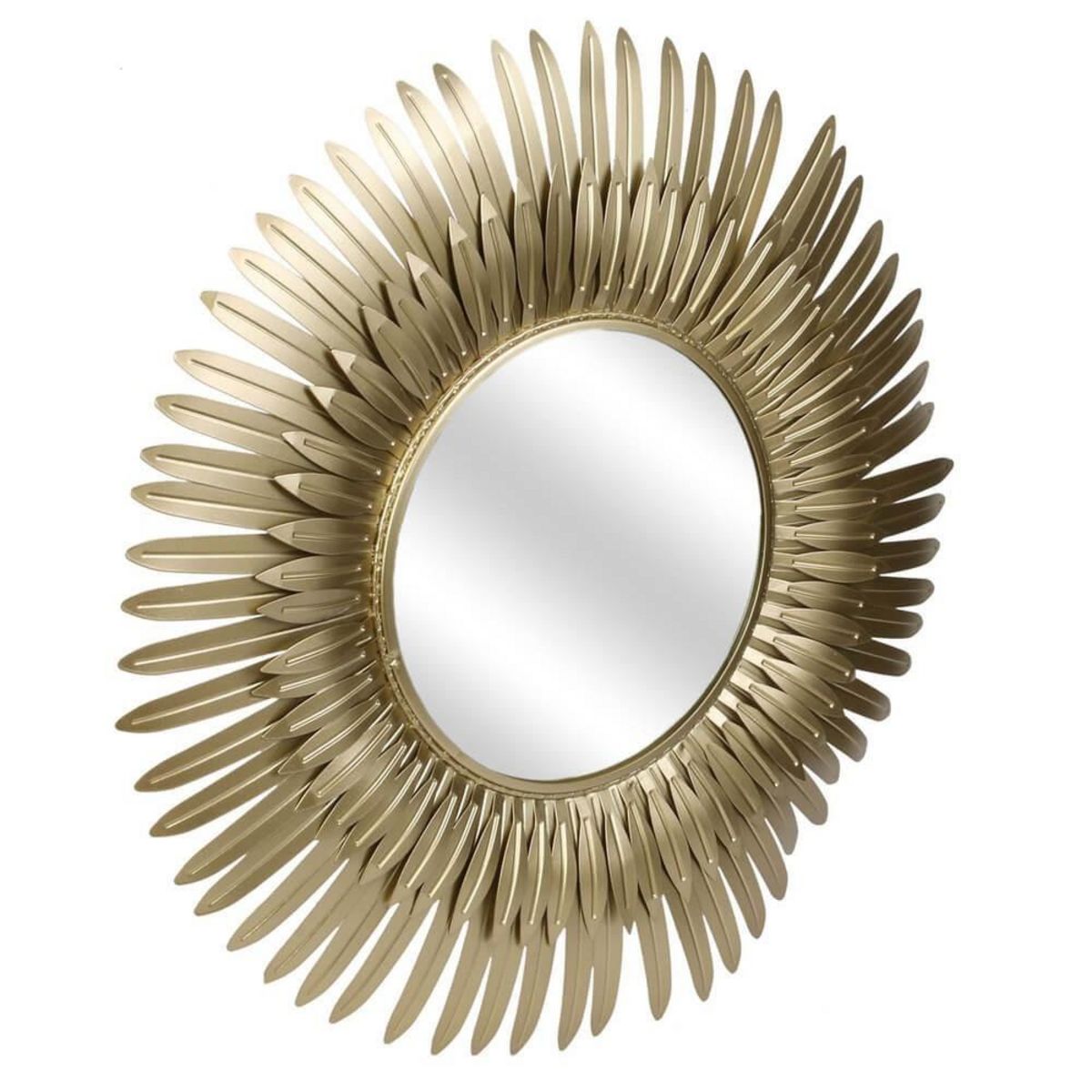 The Home Deco Factory Miroir plumes dorées D53