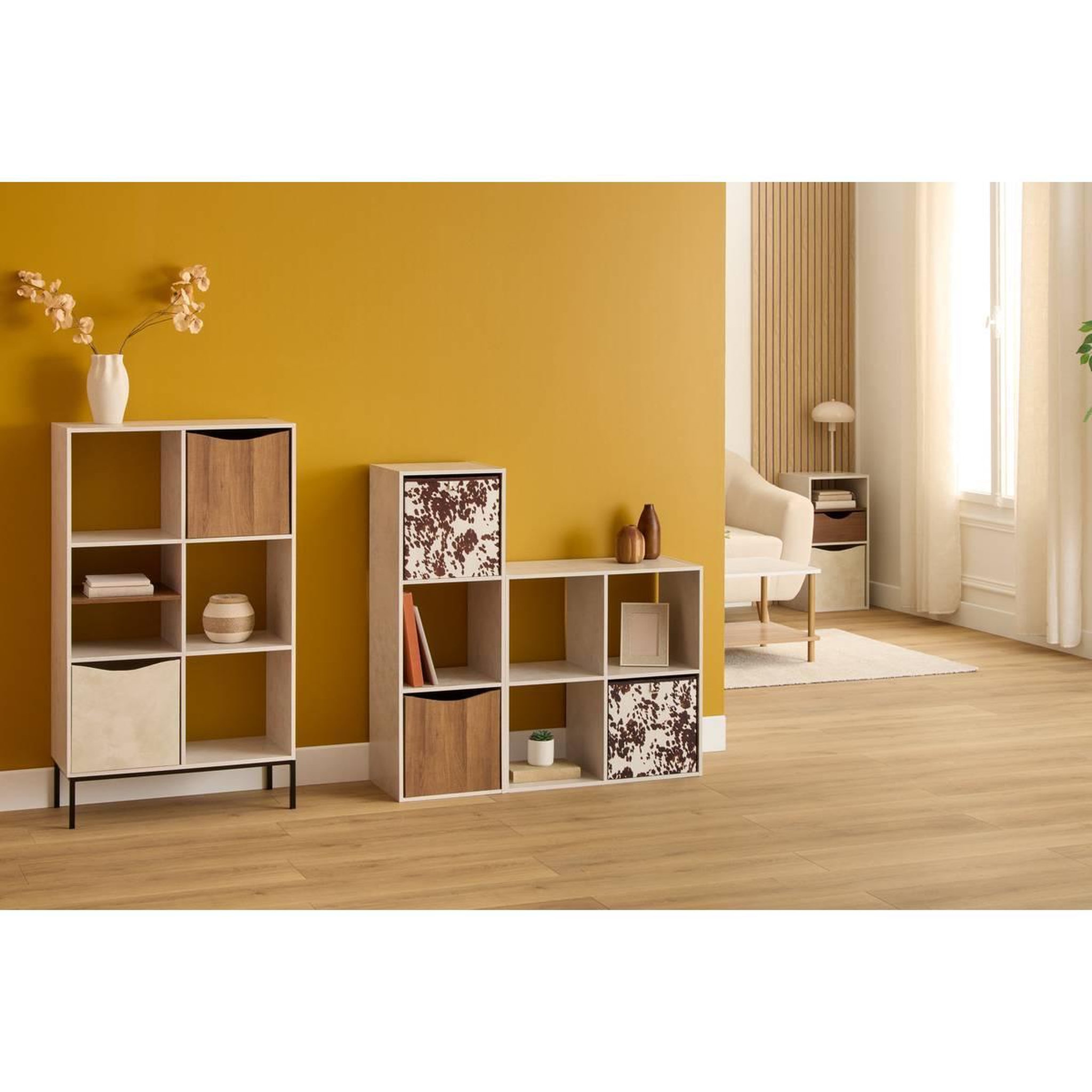 Voir la diapositive 6 : Paris Prix Étagère 6 Cases  Mix n'Modul  100cm Beige