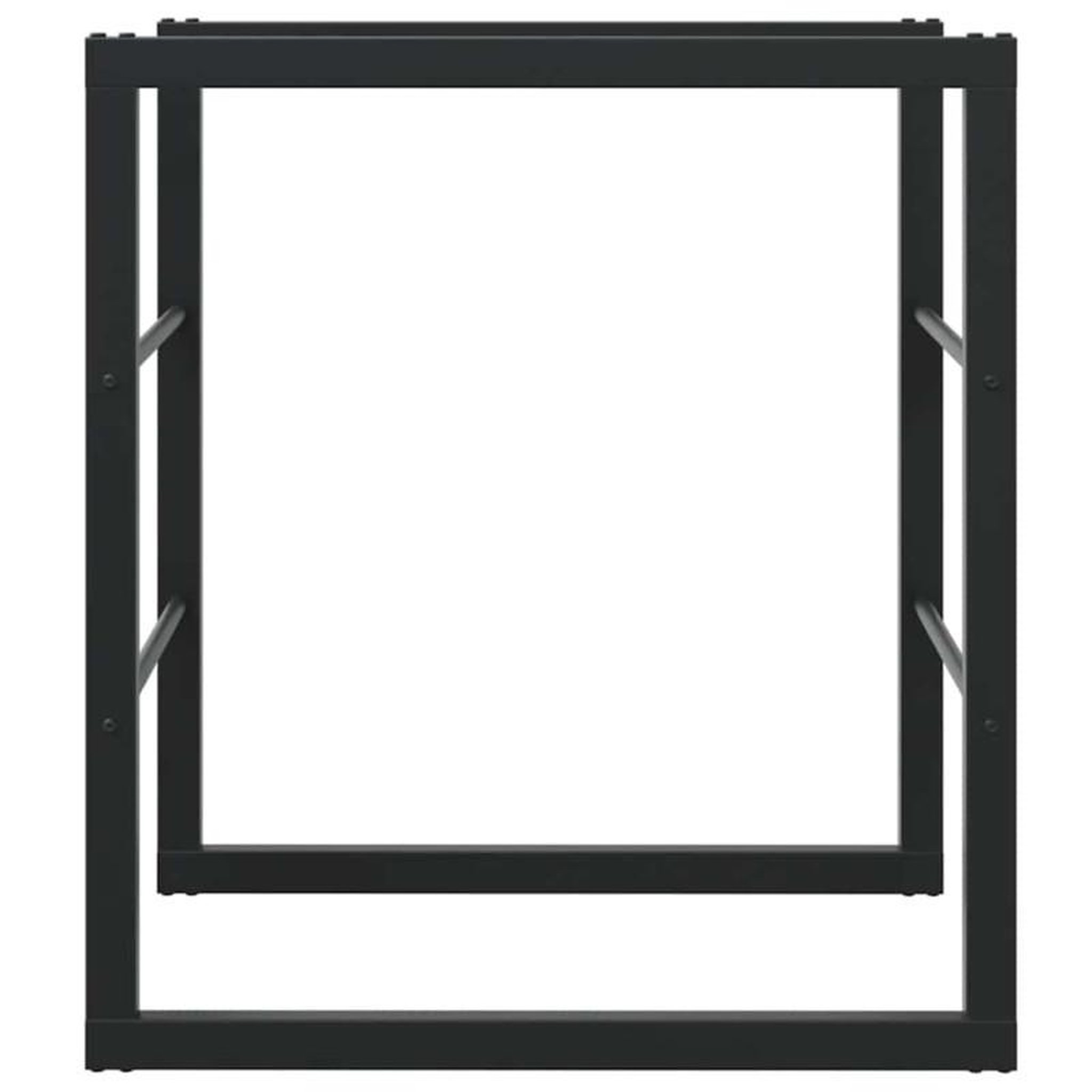 Voir la diapositive 4 : VIDAXL Portant de bois de chauffage noir 55x30x61 cm acier