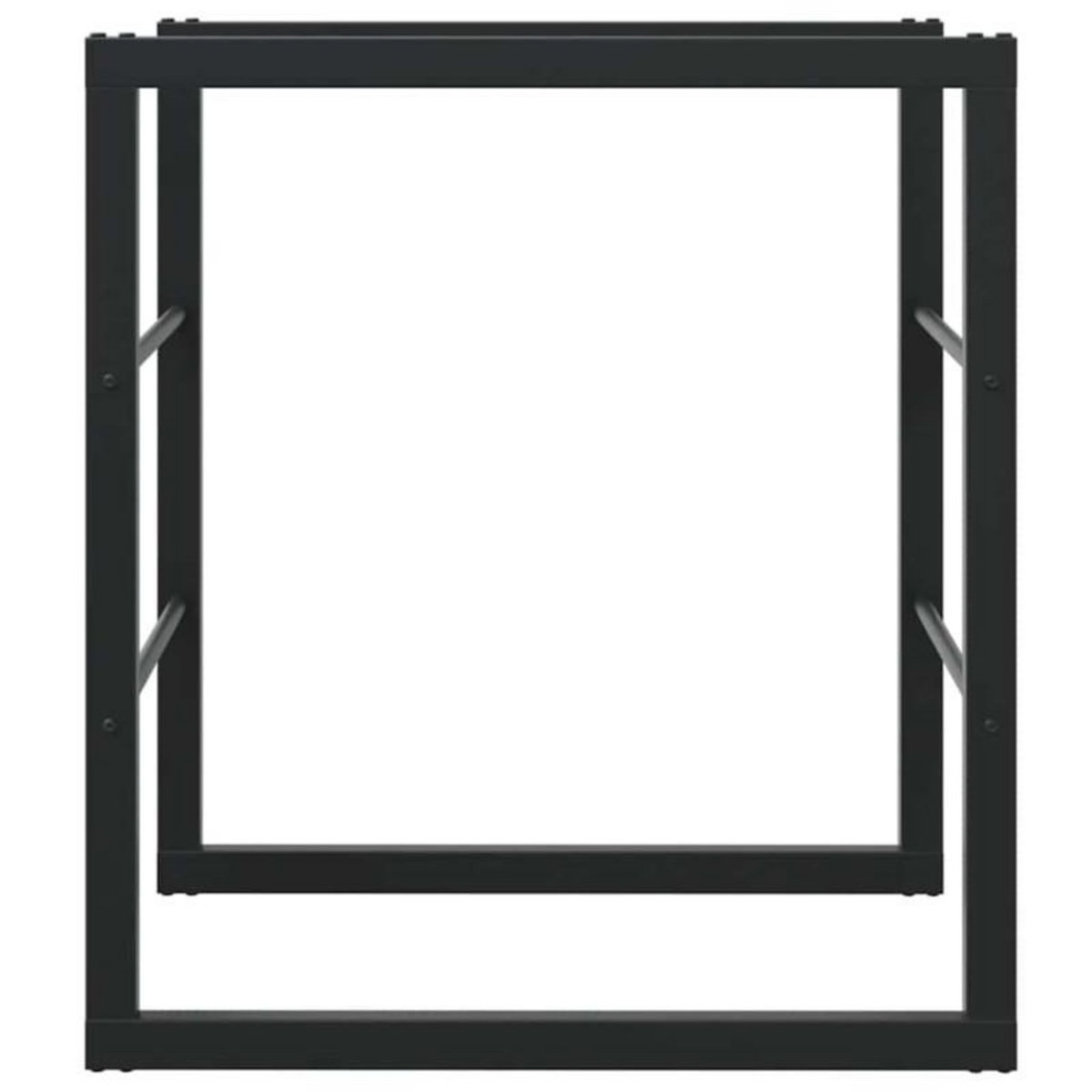 VIDAXL Portant de bois de chauffage noir 55x30x61 cm acier