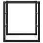Voir la diapositive 4 : VIDAXL Portant de bois de chauffage noir 55x30x61 cm acier