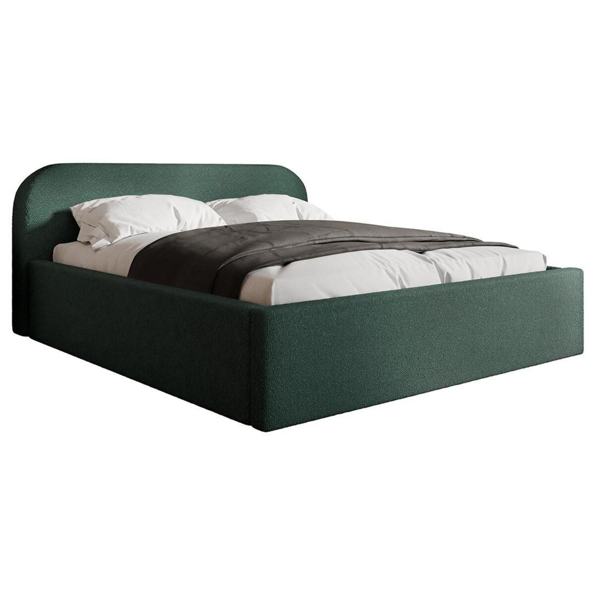 BEST MOBILIER Orane - lit coffre - 140x200 cm - en tissu bouclette