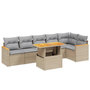 Voir la diapositive 2 : VIDAXL Salon de jardin avec coussins 7 pcs beige resine tressee