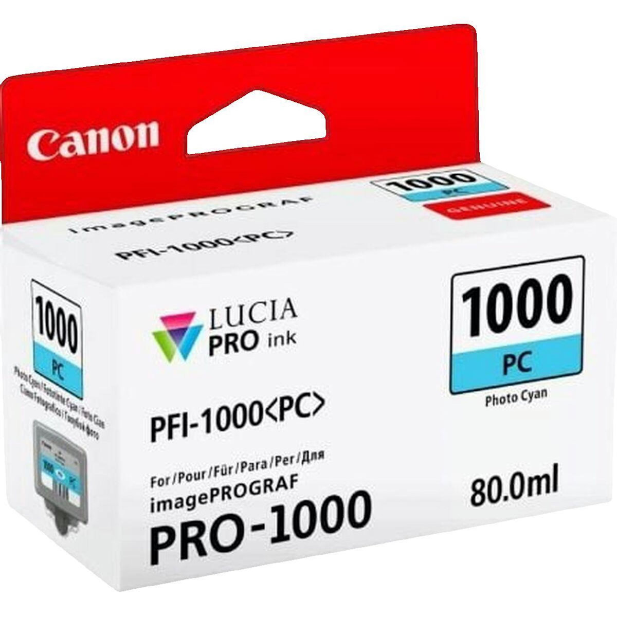 Canon Cartouche d'encre Canon Photo Cyan PFI-1000 PC