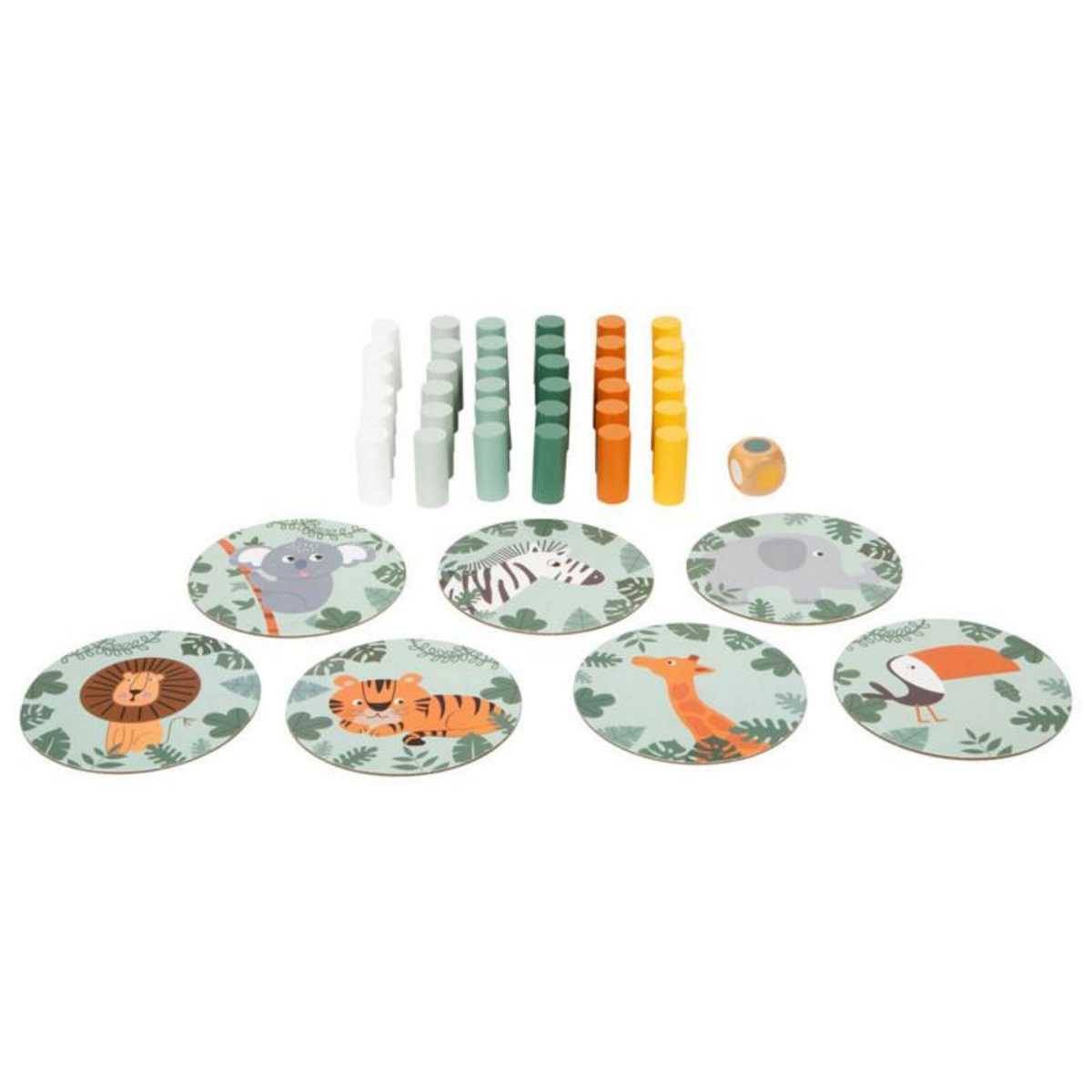 SMALL FOOT Small Foot - Wooden Wobble Tower Safari Game 11958