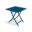 DCB GARDEN Table de jardin pliante 70x70cm aluminium bleu MARIUS