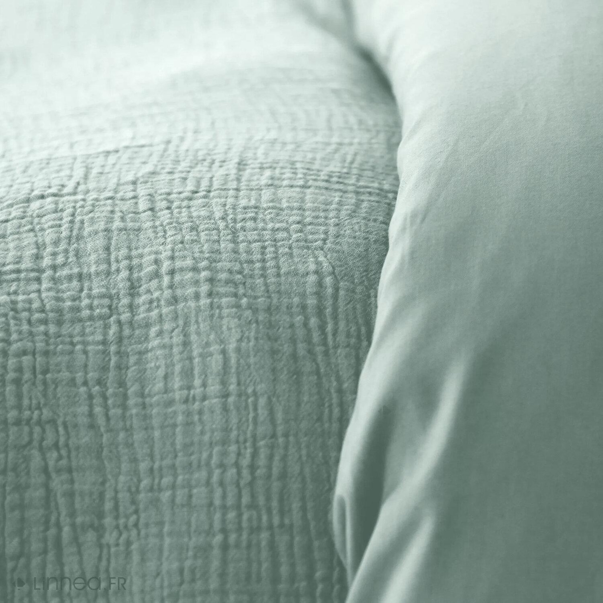 Voir la diapositive 3 : Home collection Parure housse de couette 100% gaze de coton