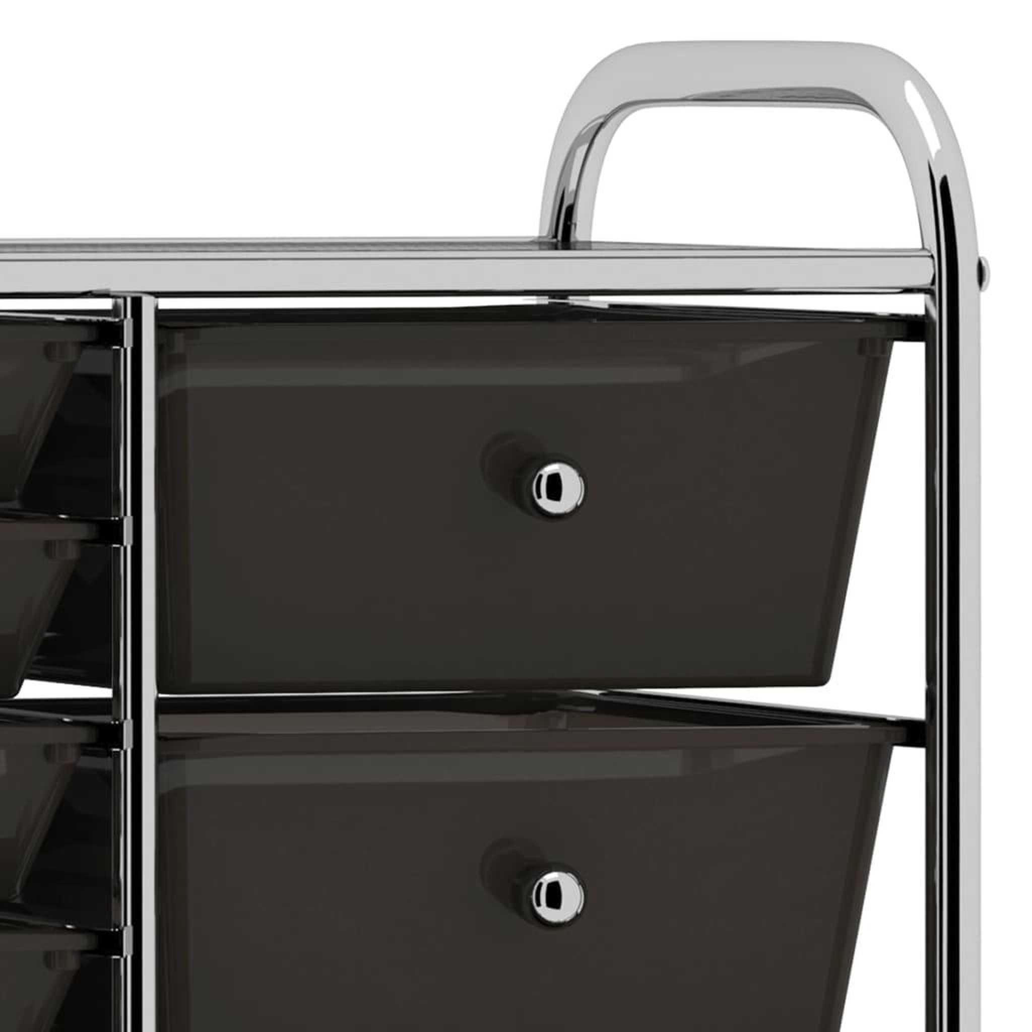Voir la diapositive 5 : VIDAXL Chariot de rangement mobile a 15 tiroirs XXL Noir Plastique