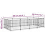 Voir la diapositive 6 : VIDAXL Chenil d'exterieur pour chiens Acier 7,51 m^2