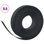 Voir la diapositive 2 : VIDAXL Bordures de jardin 4 pcs noir 10 m 10 cm polyethylene