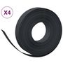 Voir la diapositive 2 : VIDAXL Bordures de jardin 4 pcs noir 10 m 10 cm polyethylene