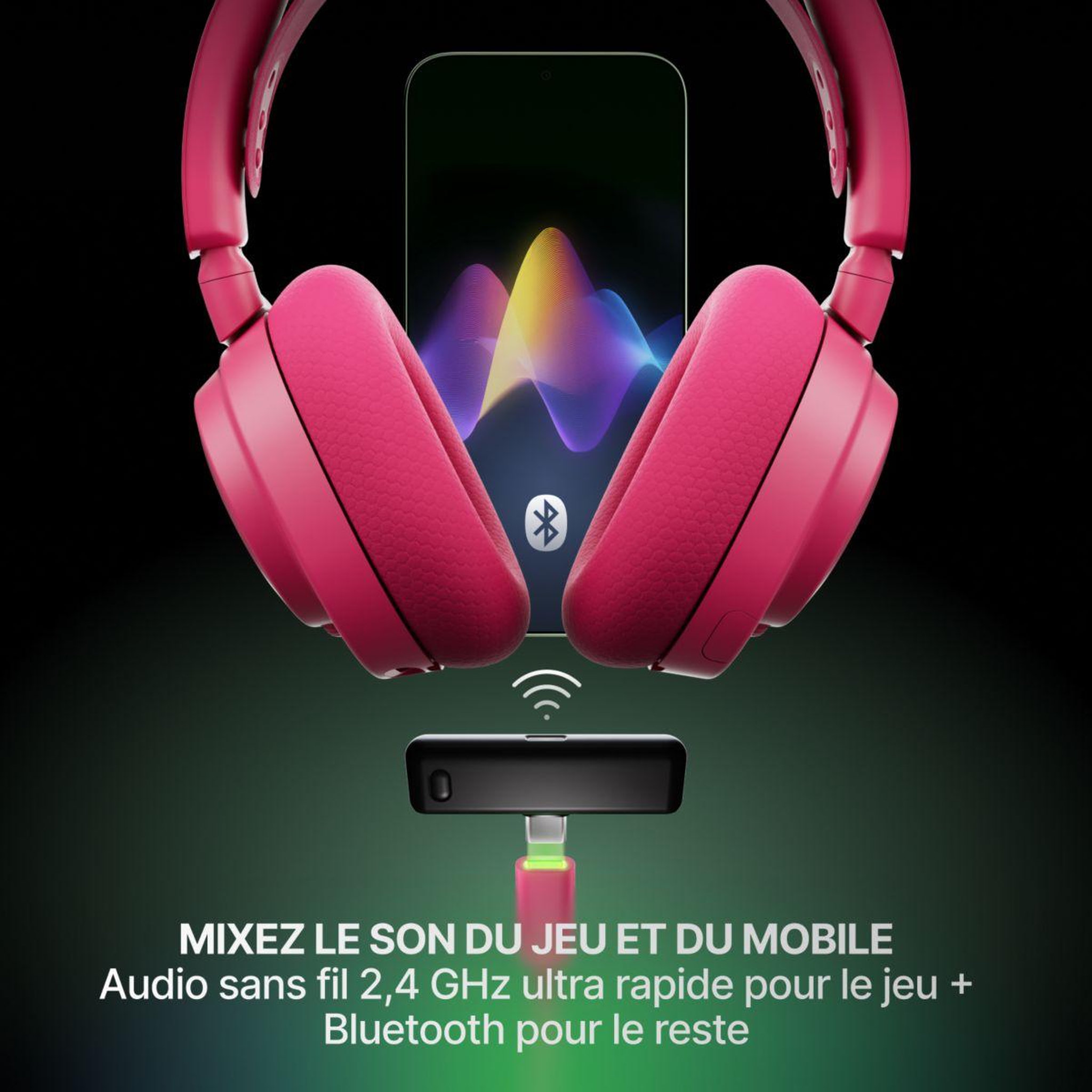 Voir la diapositive 3 : STEEL SERIES Casque gamer arctis nova 7x gen 2 magenta