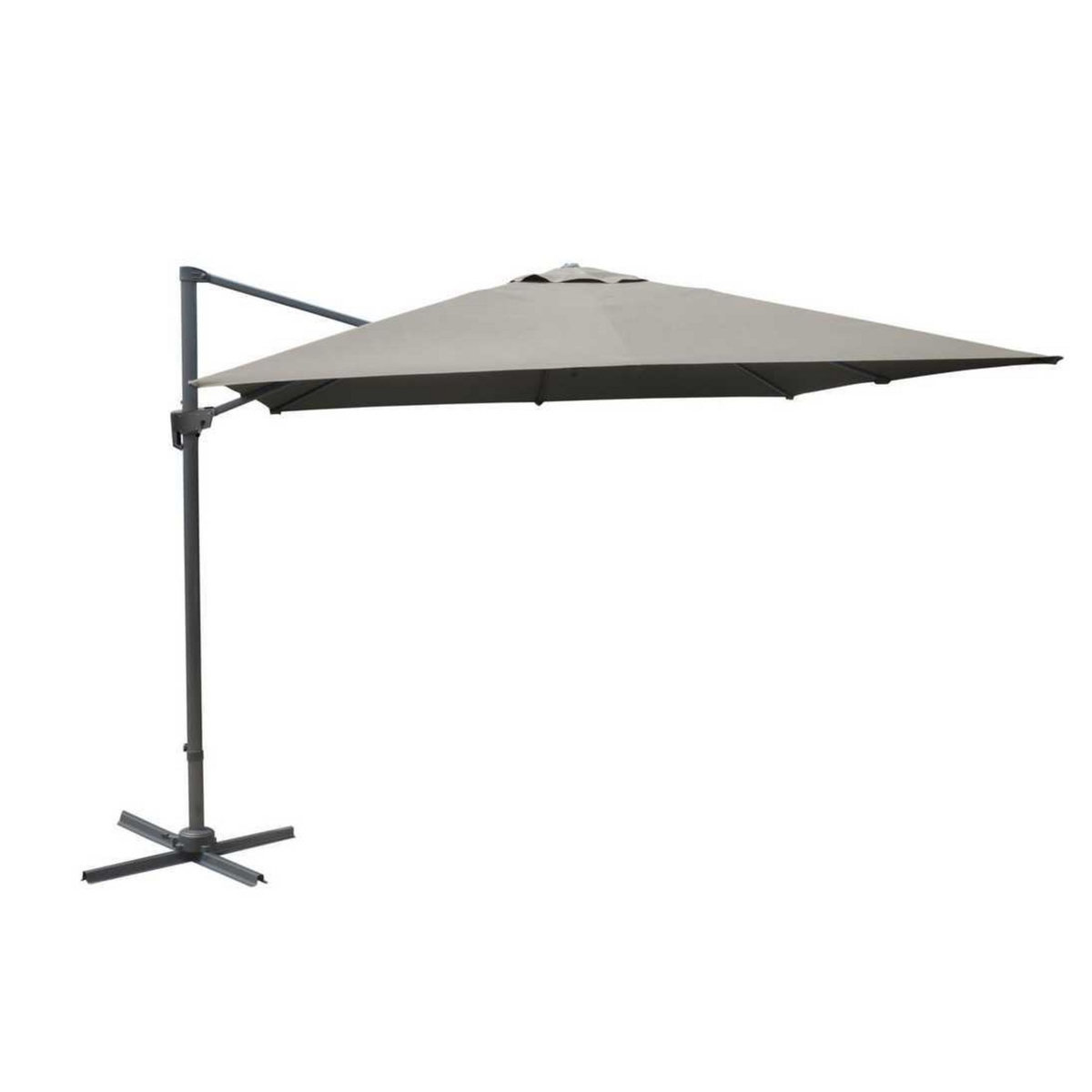 Proloisirs Parasol déporté NH - Toile carré 300 x 300 cm - Couleur taupe