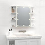 Voir la diapositive 3 : VIDAXL Armoire a miroir avec LED Blanc brillant 70x16,5x60 cm