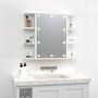 Voir la diapositive 3 : VIDAXL Armoire a miroir avec LED Blanc brillant 70x16,5x60 cm
