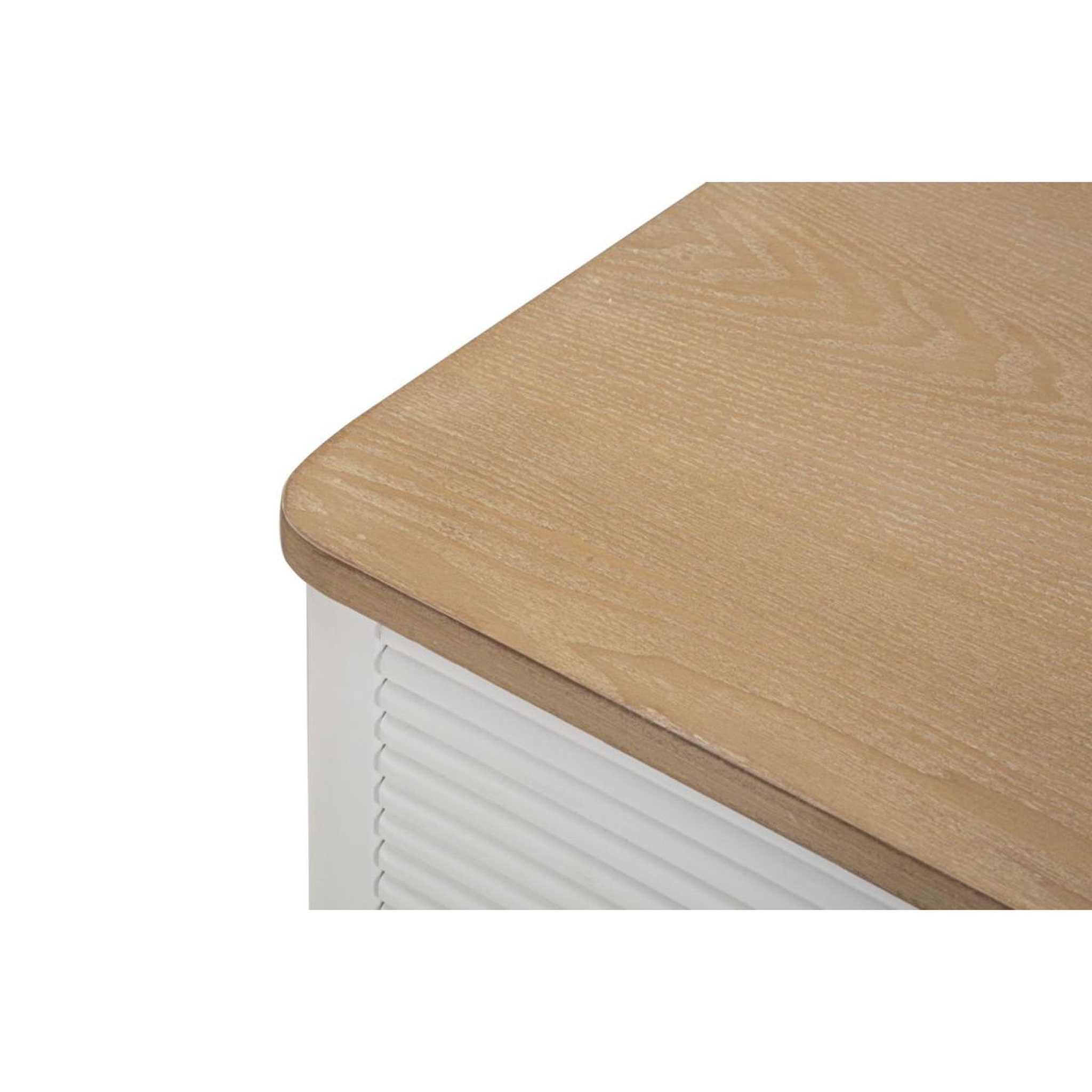 Voir la diapositive 5 : Paris Prix Commode 3 tiroirs en bois  matera  80cm blanc & naturel