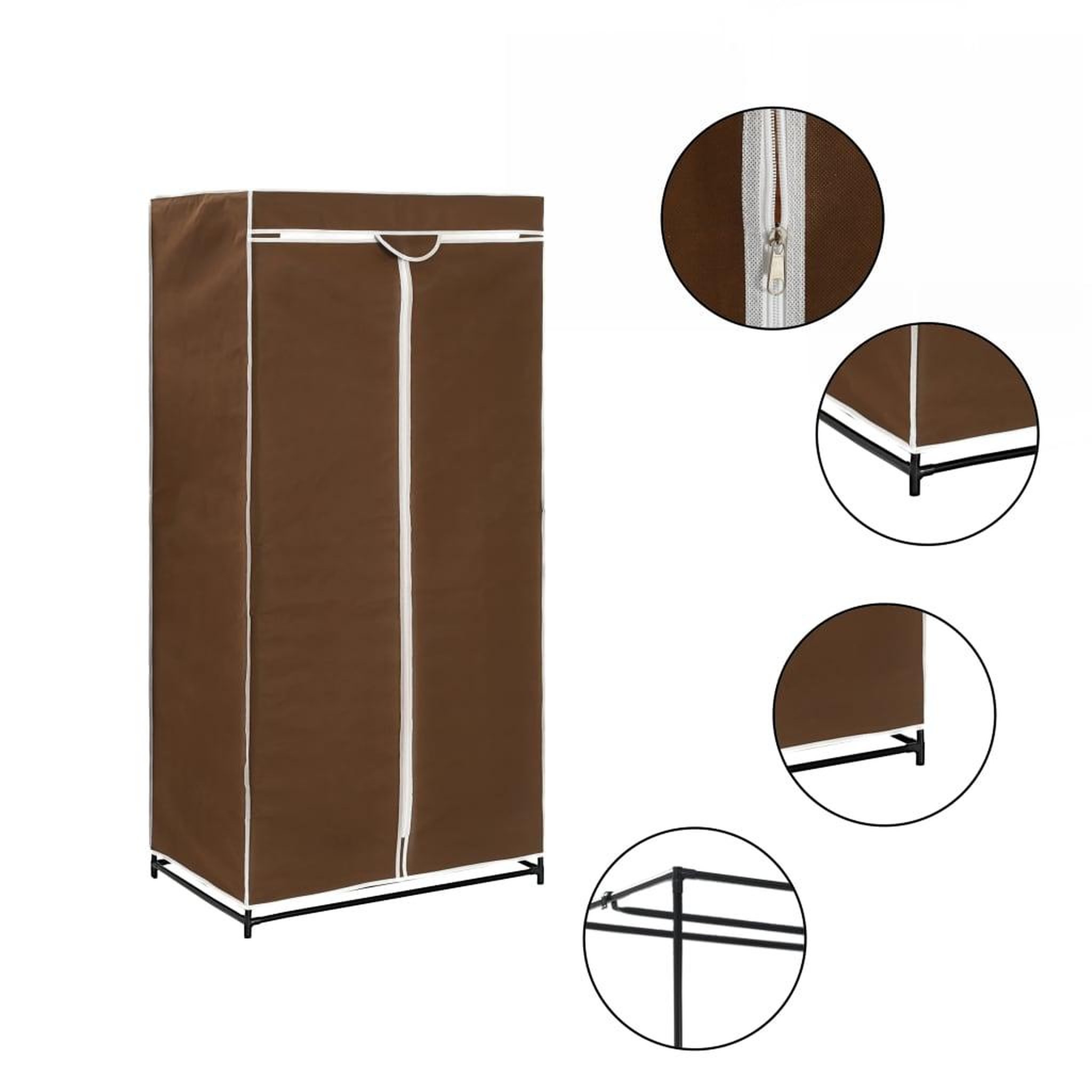 Voir la diapositive 2 : VIDAXL 2 pcs Garde-robes Marron 75x50x160 cm