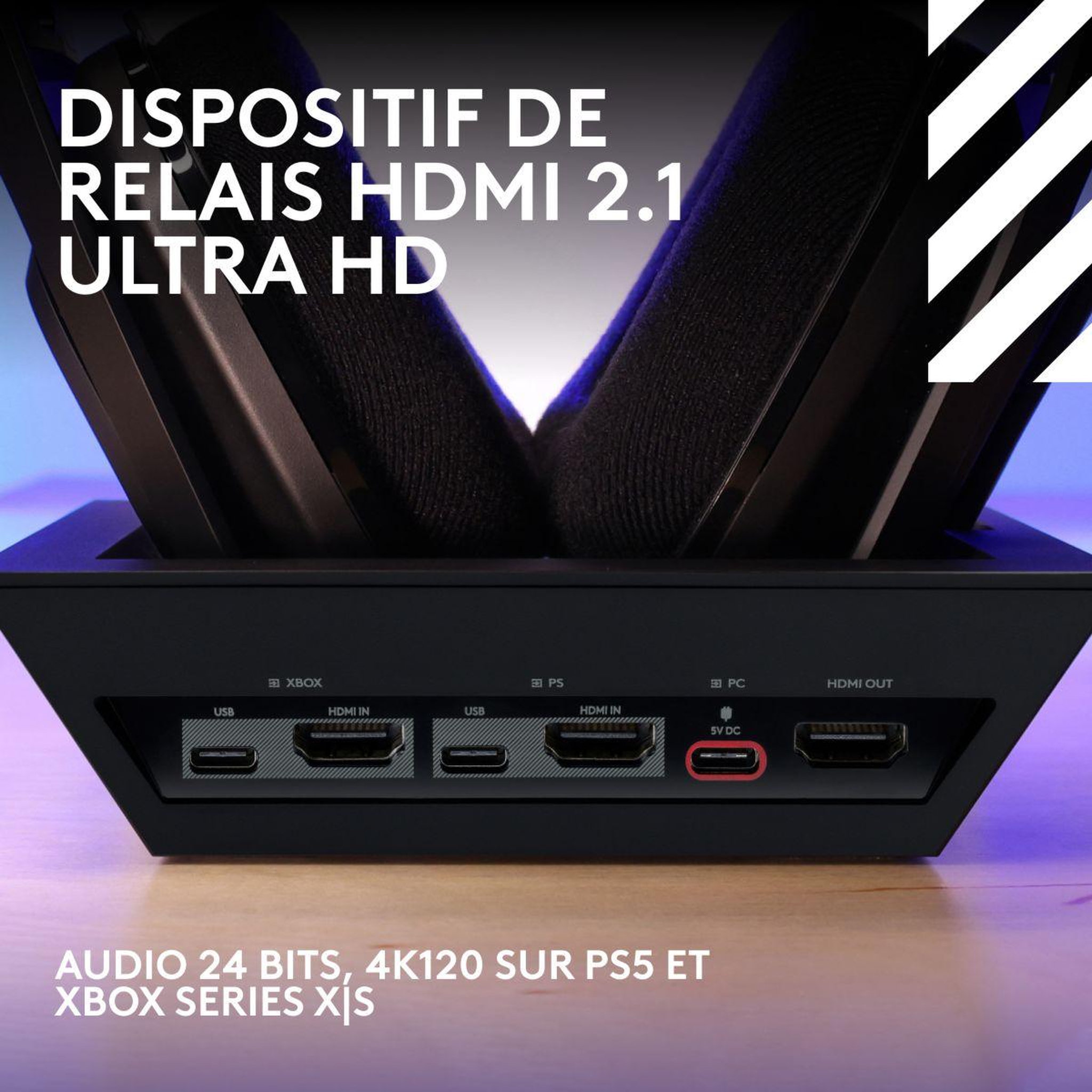 Voir la diapositive 5 : Logitech Casque gamer G Astro A50 X LIGHTSPEED Noir