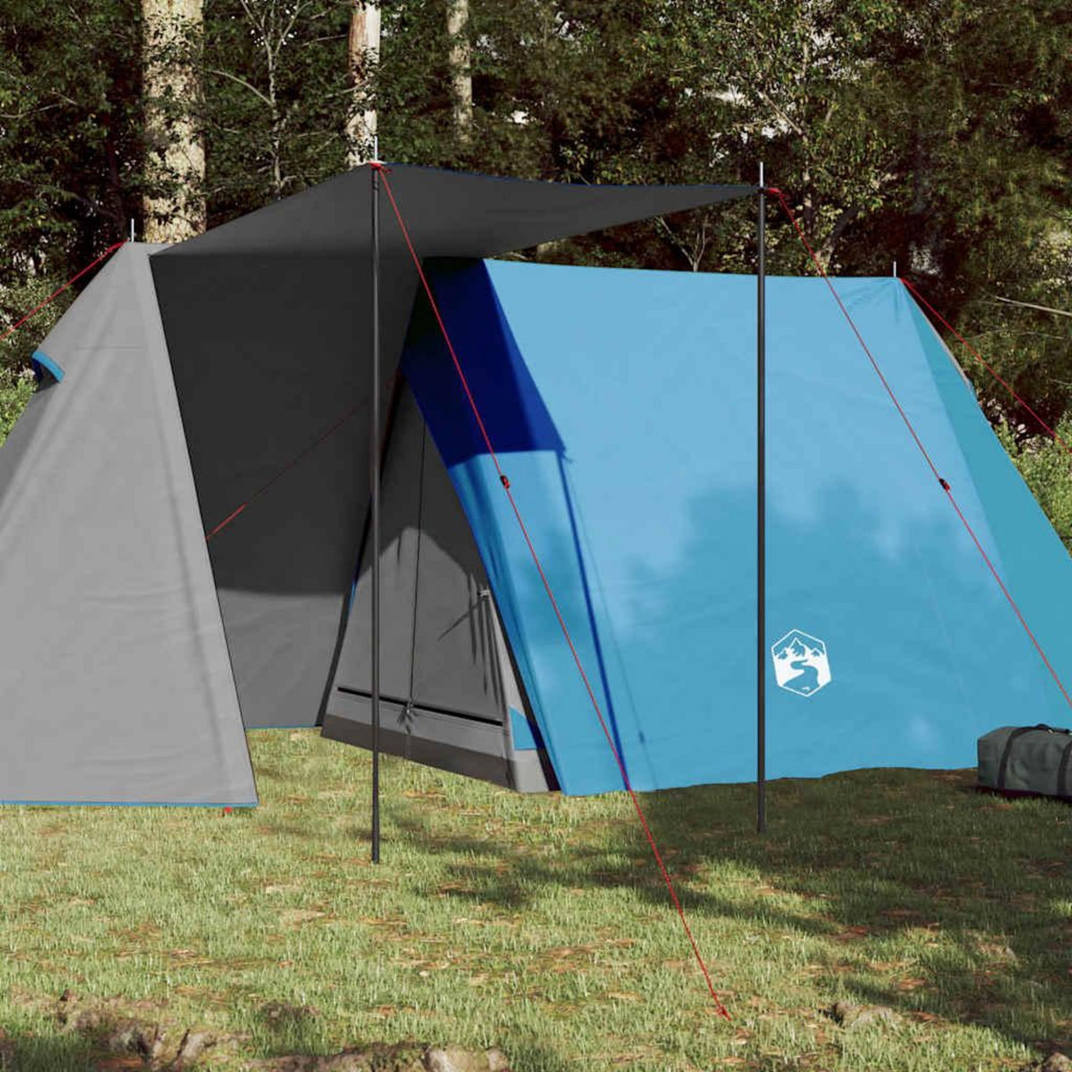 VIDAXL Tente de camping 3 personnes bleu impermeable