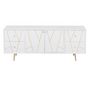 Voir la diapositive 2 : Paris Prix Buffet 4 Tiroirs & 2 Portes  Remina  150cm Blanc & Or