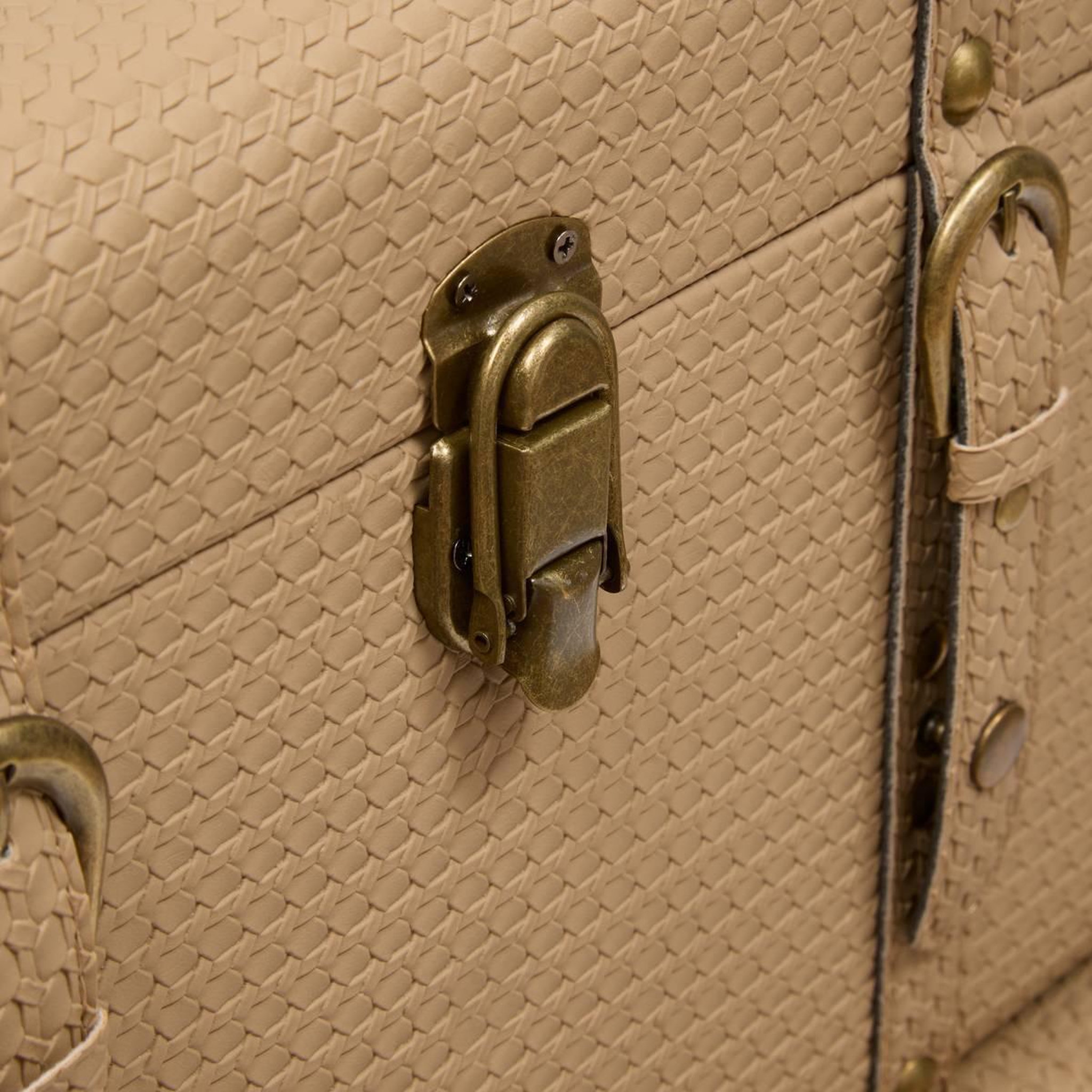 Voir la diapositive 3 : ATMOSPHERA Lot de 3 malles de rangement  bonie  60cm taupe