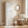Voir la diapositive 2 : IDIMEX Armoire TEQUILA avec 1 porte et 2 tiroirs, en pin massif