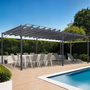 Voir la diapositive 2 : ID MARKET Pergola lames orientables 3x6 M gris anthracite