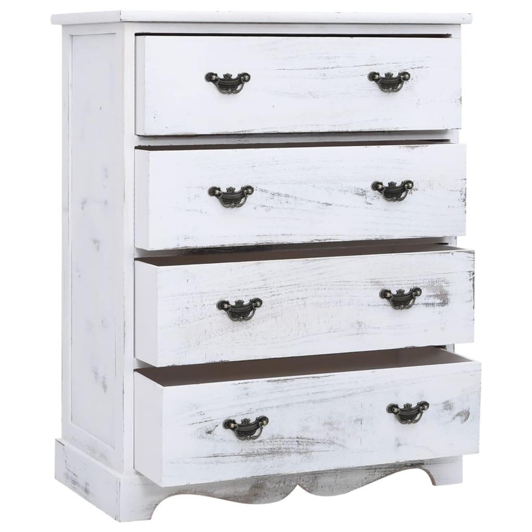 Voir la diapositive 3 : VIDAXL Armoire a tiroirs blanc 60x30x75 cm bois