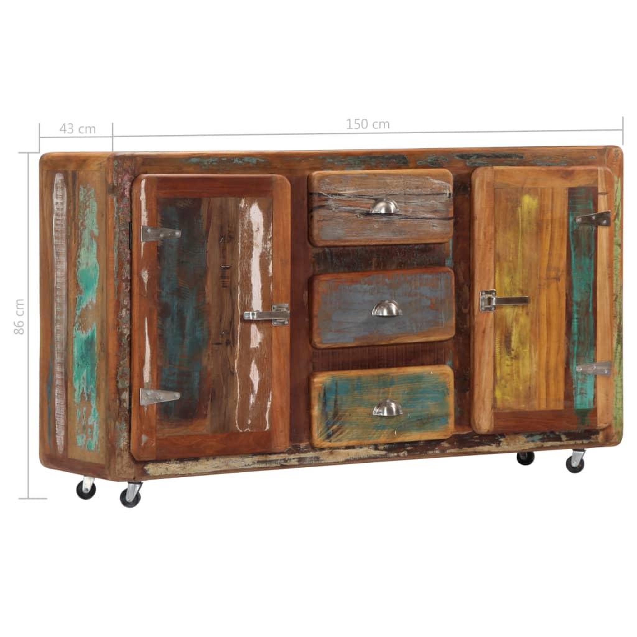Voir la diapositive 6 : VIDAXL Buffet 150x43x86 cm Bois de recuperation massif