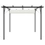 Voir la diapositive 4 : VIDAXL Pergola avec toit retractable Blanc creme 3 x 3 m Acier