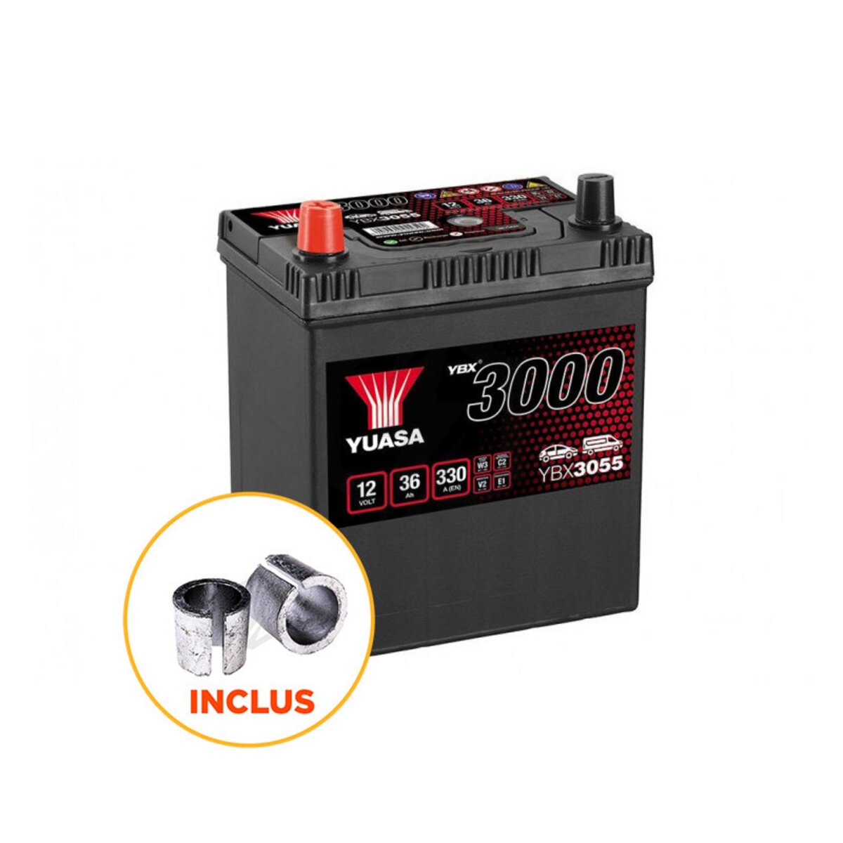 YUASA Batterie Yuasa SMF YBX3055 12V 36ah 330A