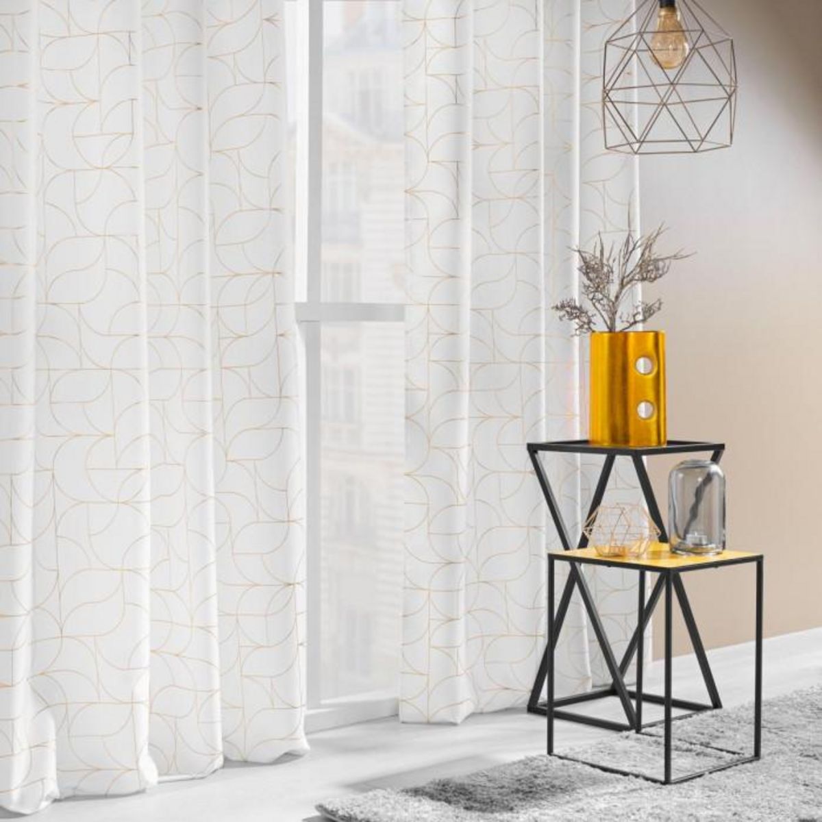 Paris Prix Rideau à Œillets  Louxor  140x260cm Blanc