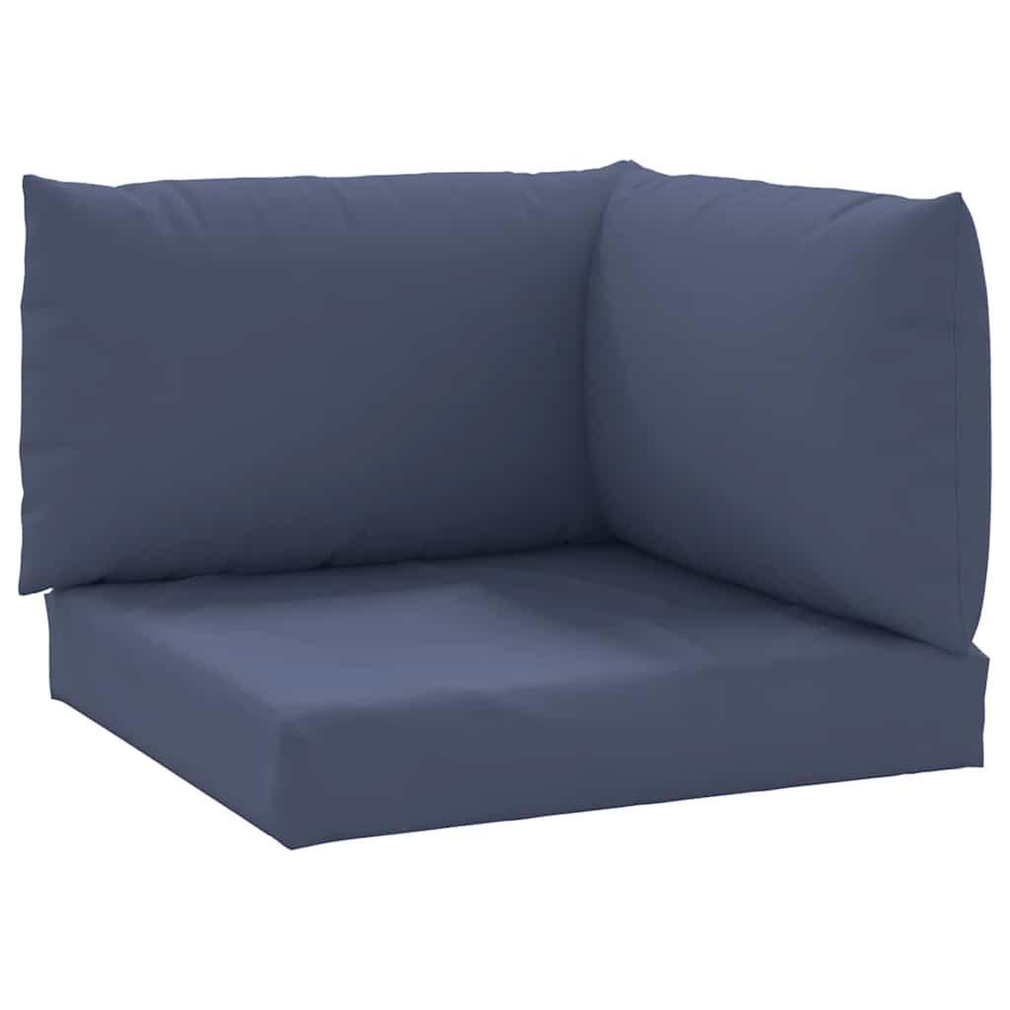 Voir la diapositive 2 : VIDAXL Coussins de palette lot de 3 bleu marine tissu oxford