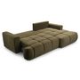 Voir la diapositive 4 : BEST MOBILIER Leonie - canapé d'angle droit 4 places convertible avec coffre en velours texturé