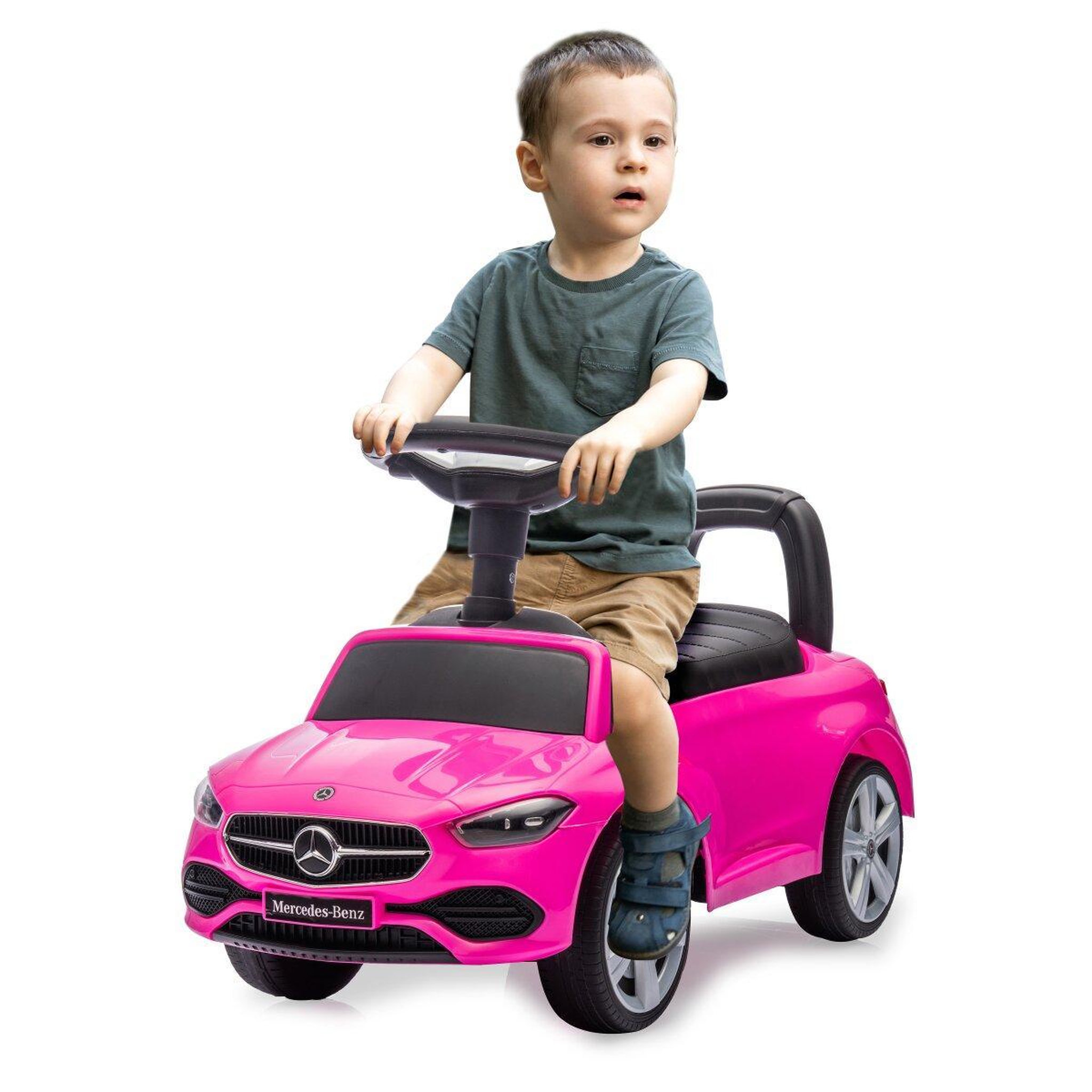 Voir la diapositive 3 : Jamara Porteur Mercedes Classe C rose 2-en-1